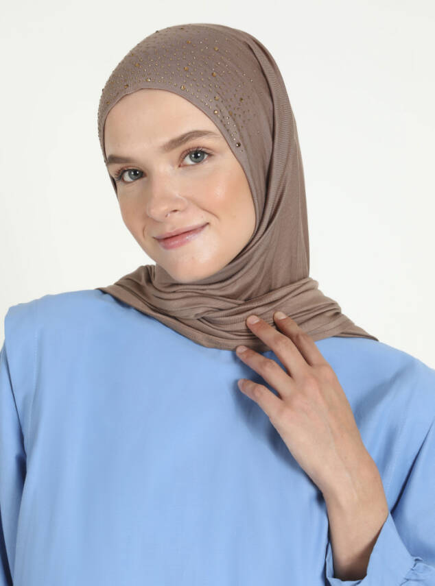 Rhinestone Detail Viscose Shawl - 26