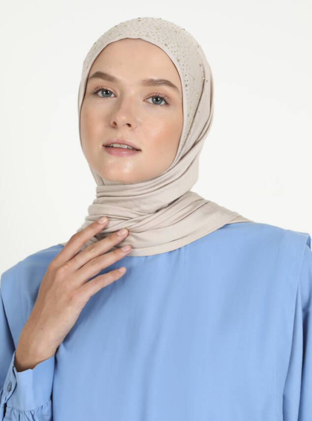 Rhinestone Detail Viscose Shawl - 29