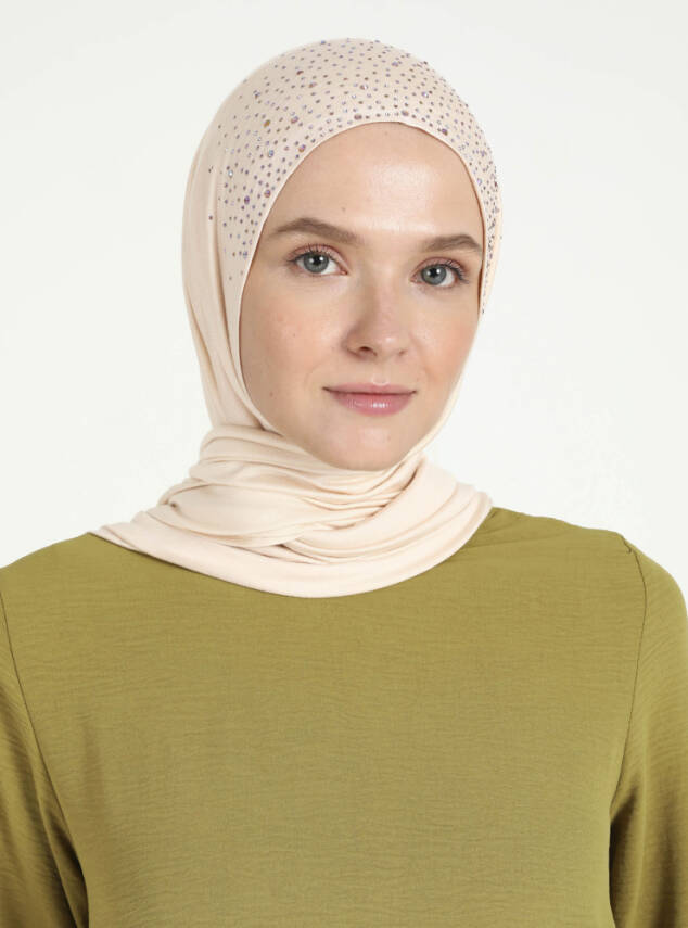 Rhinestone Detail Viscose Shawl - 34