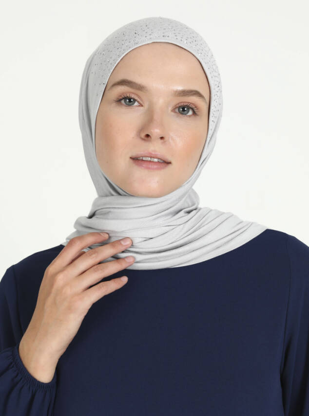 Rhinestone Detail Viscose Shawl - 45