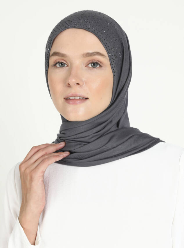 Rhinestone Detail Viscose Shawl - 49