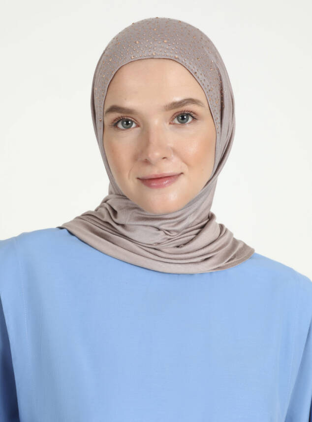Rhinestone Detail Viscose Shawl - 58