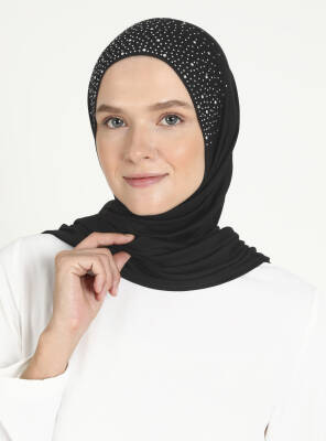 Rhinestone Detail Viscose Shawl - 61