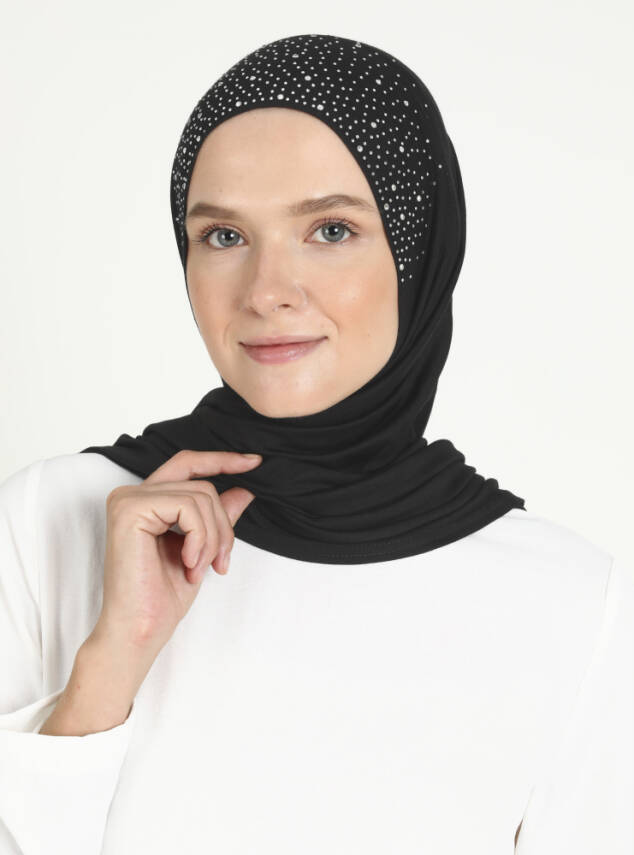 Rhinestone Detail Viscose Shawl - 61