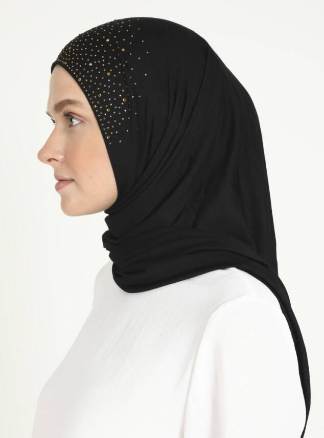 Rhinestone Detail Viscose Shawl - 67